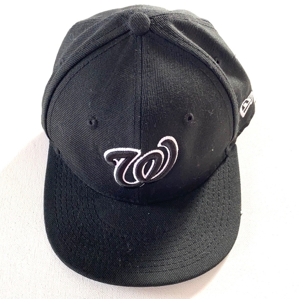 Washington Nationals‎ New Era 9Fifty Black Logo White Outline Snapback kids hat